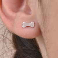 Dog and Bone Mismatching Earrings