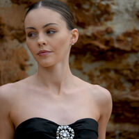 Libra Artisan Zirconia Pavé Stud Earrings (Silver)