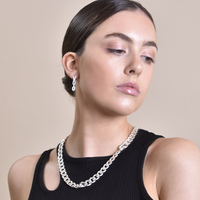 Josie Minimalist Dainty Silver Chain Earrings