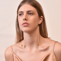 Bijou Cross End Drop Earrings