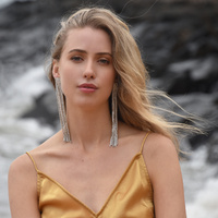 Rilla Crystal Diamante Earrings (my ears are pierced)