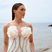 Lenore Sculptured Loop Mesh Earrings (Gold)