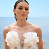 Lenore Sculptured Loop Mesh Earrings (Silver)