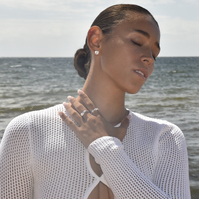 Avila Zircon Love Heart Earrings (Silver)