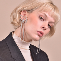 Annelise Catwalk Diamante Earrings (My ears are pierced)