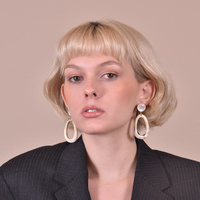 Naeva Marble Loop Earrings (for pierced ears)