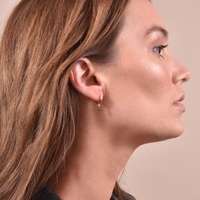 Fleur Noir CZ Drop Earrings