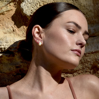 Alyn Artisan Opal Stud Earrings (Gold)