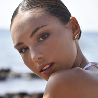 Gabrielle Pastel Diamante Climber Earrings (Green)