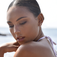 Gabrielle Pastel Diamante Climber Earrings (Pink)