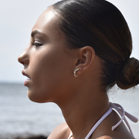 Gabrielle Pastel Diamante Climber Earrings (White)