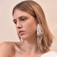 Leuuine Pure Love Pearl Tassel Earrings