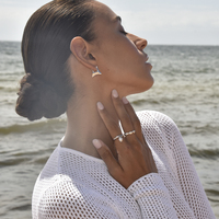 Carter Artsy Silver Bag Earrings