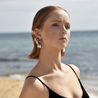 Florian Shimmer Dangle Climber Earrings