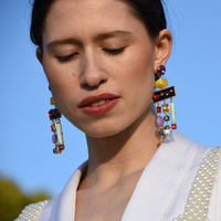 Belle Rhinestone Splash Drop Earrings