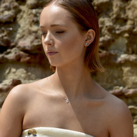 Miray Dainty Opal Stud Earrings (Silver)