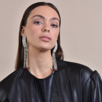 Lemaire Catwalk Diamante Tassel Earrings