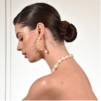 Francine 24K Luxury Pearl Sculpture Earrings