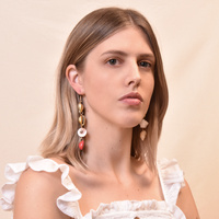LuLu Bohemian Mismatching Shell Drop Earrings