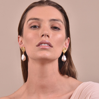 Aurelia 24K Baroque Pearl Drop Earrings (Imperfect No.3)