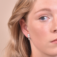 Mae Artsy Silver Foil Earrings