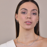 Estrid Solid Silver Bowl Hoop Earrings