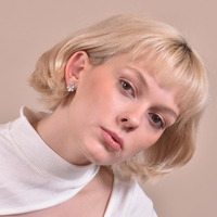 Zooey Artisan Silver Stud Earrings