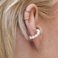 Mridu Freshwater Pearl Cuff Earrings