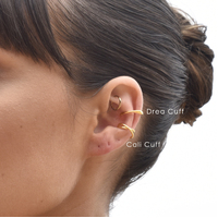 Drea Ear Contour Minimalist Cuff Earring (Single Piece)