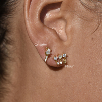 Crisann Diamante Spike Stud Earrings (Gold)