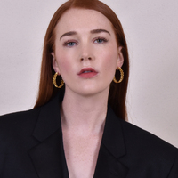 Janae 24K Artisan Golden Spring Hoop Earrings