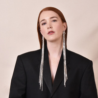 Opal Catwalk Long Drop Earrings (my ears are pierced)