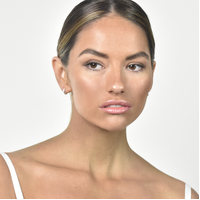 Edda Textured Dainty Sleeper Hoop Earrings (Silver)