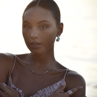 Amandine Artisan Sculptural Flow Earrings (Silver)