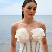 Haven Artisan Sculptured Heart String Earrings (Silver)