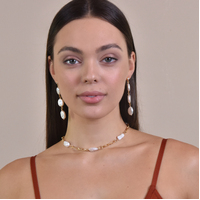 Starling 24K Crystal Freshwater Pearl Drop Earrings