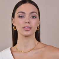 Avril Modern Gold Chic Huggie Earrings