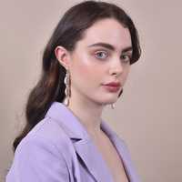 Lyria Runway Style Shell Drop Earrings