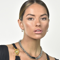 Enoa Fine Twist Huggie Earrings (Silver)