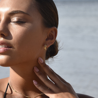 Ciara Tri Curve Earrings (Gold)