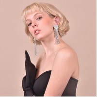 Marlin Crystal Diamante Tassel Earrings
