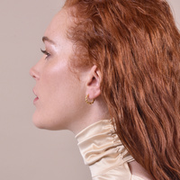 Maya Gold Filled Twisted Huggie Earrings