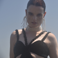 Aries Arch String Statement Earrings (Oversized)