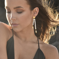 Calliope 24K Freshwater Pearl Drop Earrings