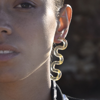 Darya Artsy Wave Earrings (Yellow)