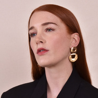 Luella Golden Ripple Earrings (my ears are pierced)