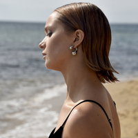 Maddox Waterdrop Earrings (Silver)