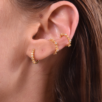 Ciana Gold Filled Diamante Cuff Earrings