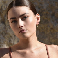 Clarity Dainty Evil Eye Stud Earrings (Gold)