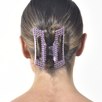 Raya Retro Checkered Hair Claw - Large